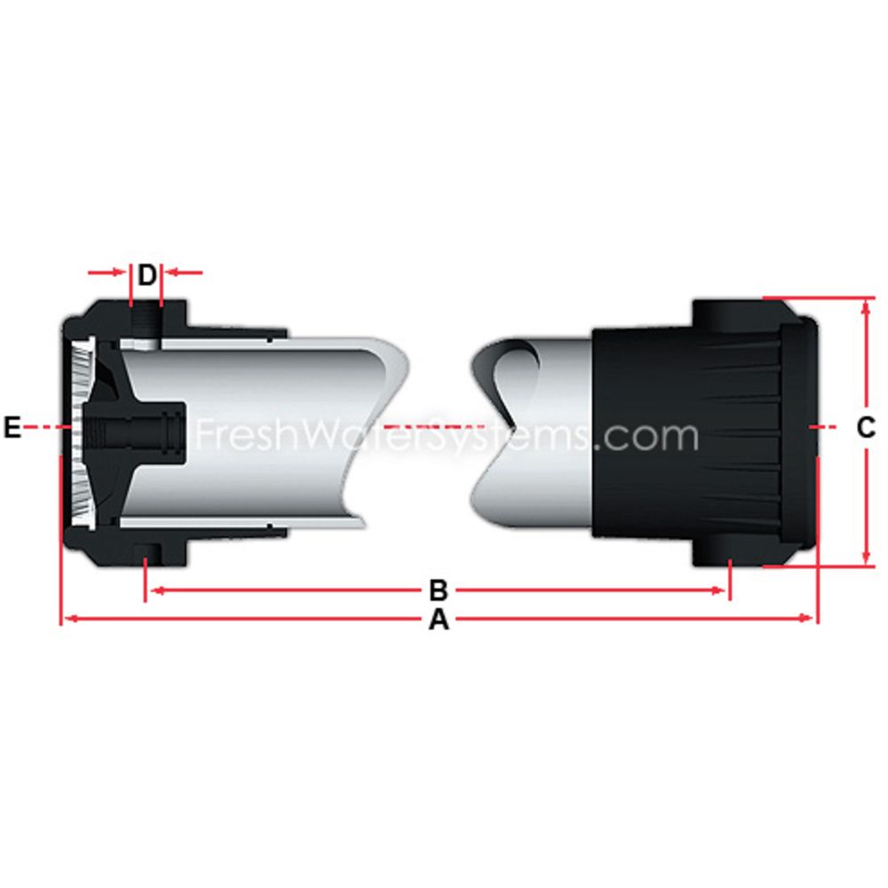 AXEON 200521 4 x 14 PVC Membrane Housing