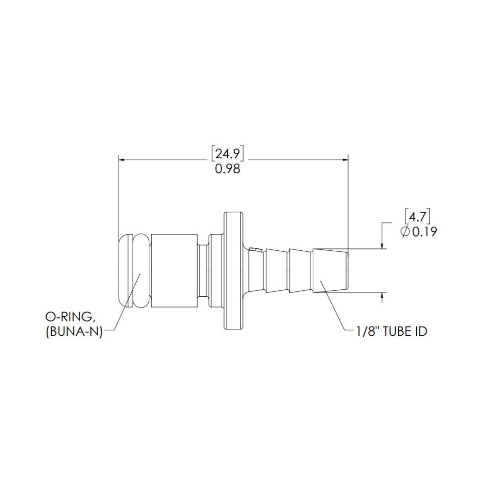LinkTech 20AC In-Line Plug, NV, 1/8" HB