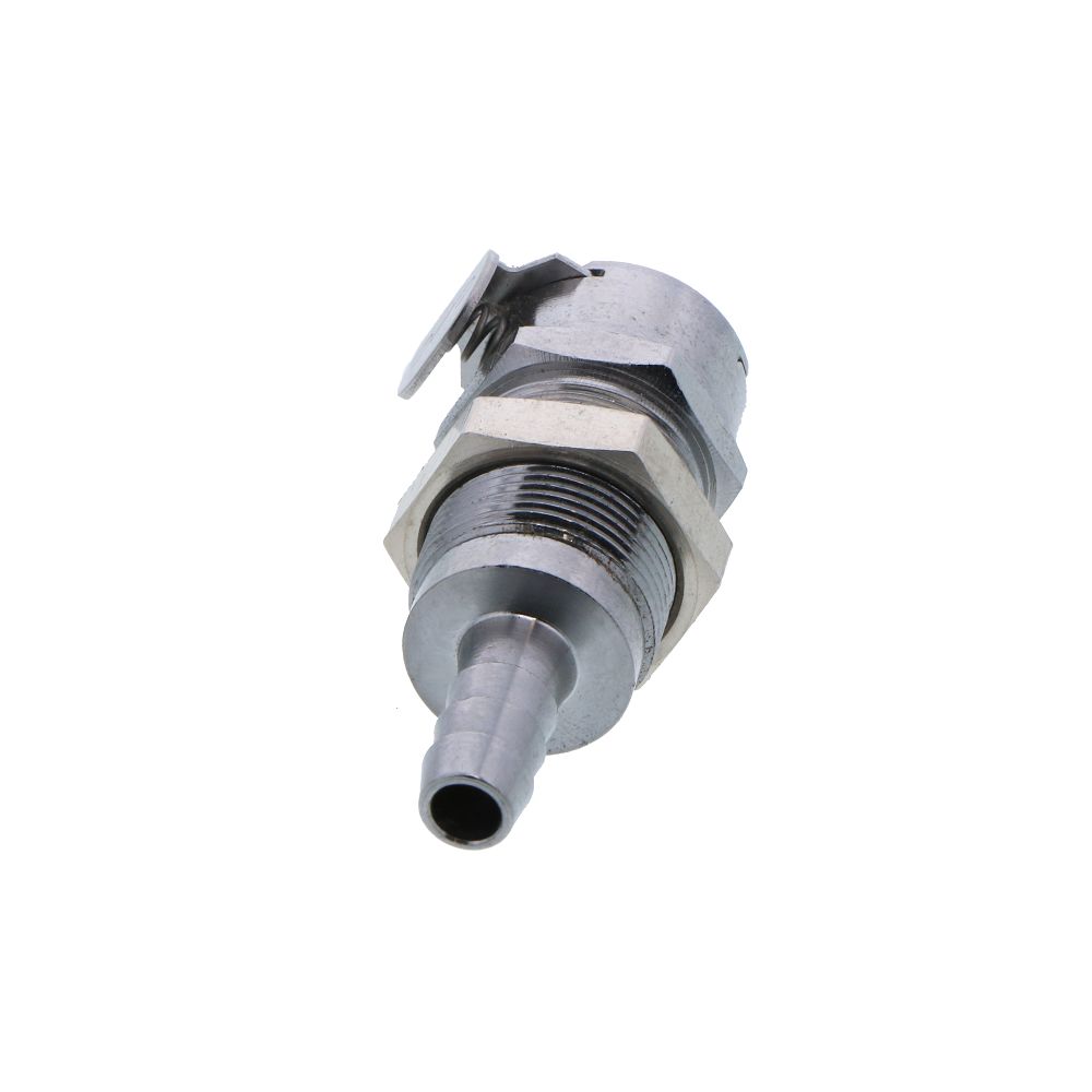 LCD16004 NSF Valved Panel Mount Hose Barb Coupling Body 1/4 ID Barb