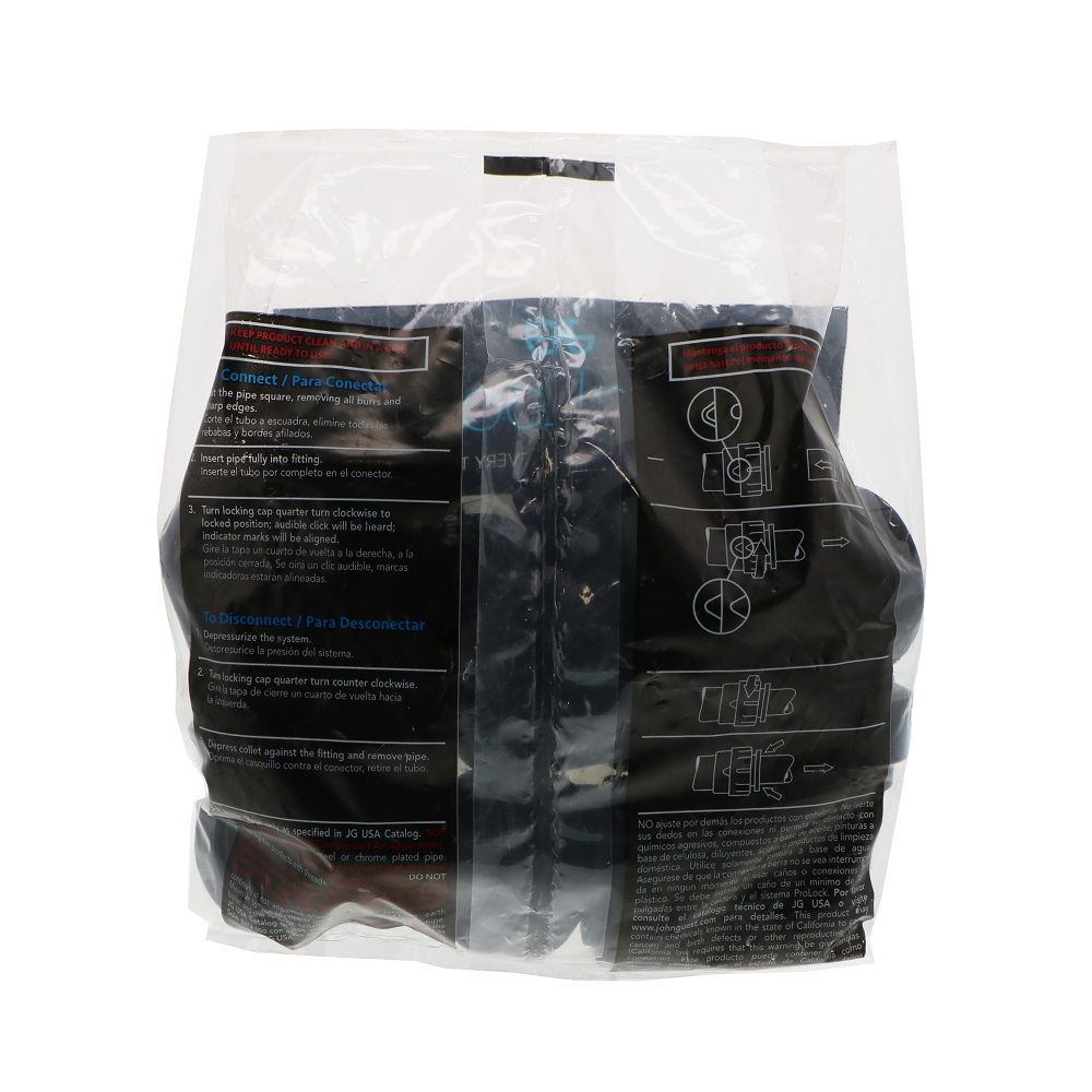 John Guest ProLock Black Union Elbow - 1 CTS