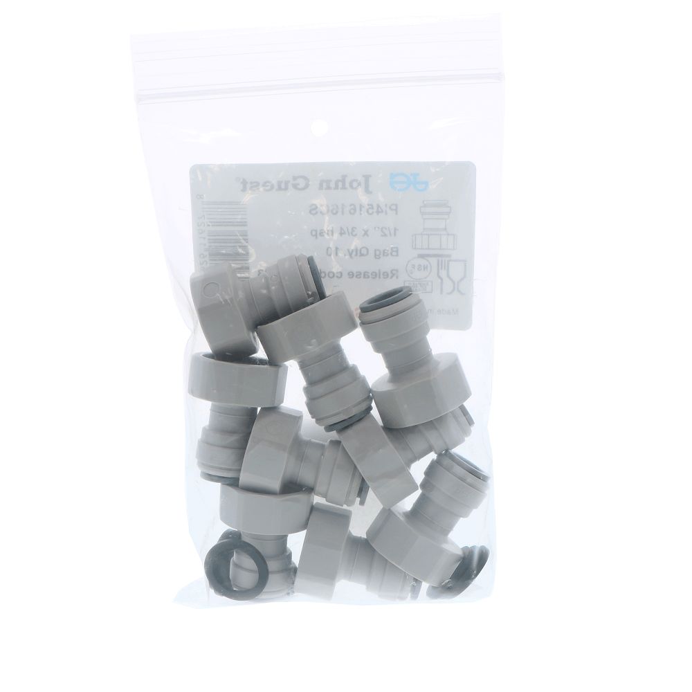 John Guest Female Adapter-Cone End BSPP - 1/2 x 3/4 BSPP