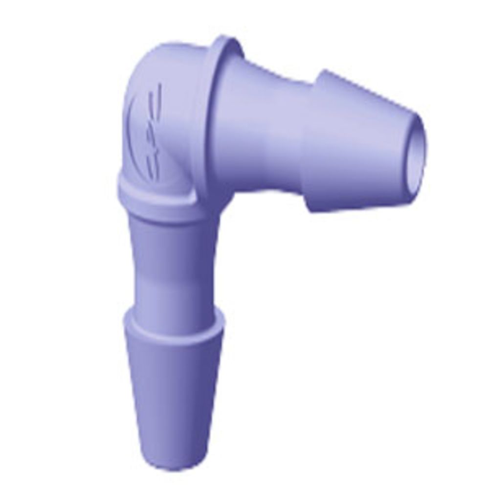 HE291 Elbow Fitting Purple Tint Polycarbonate 1/16 HB X 1/16 HB