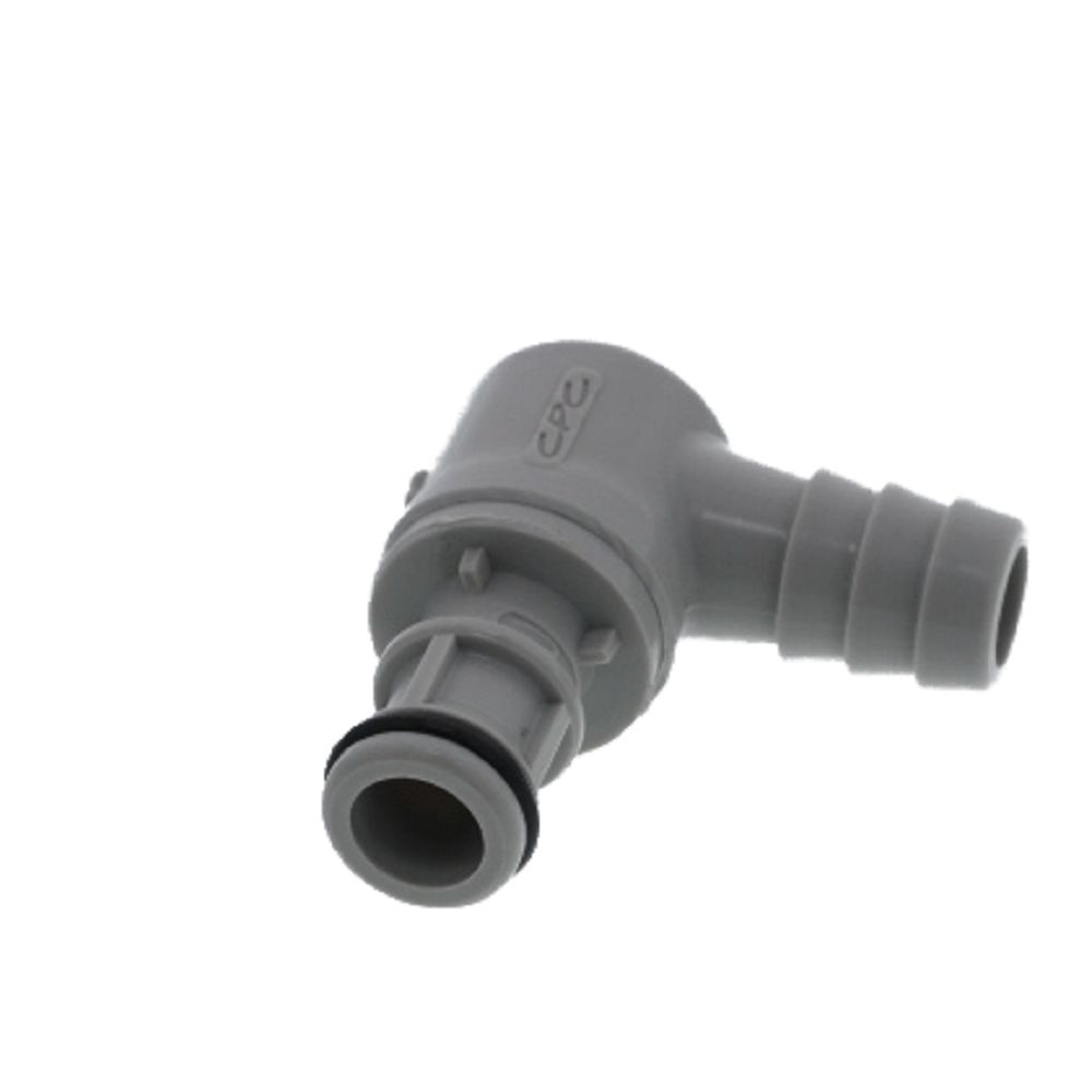 EFC23612 Non-Valved Hose Barb Elbow Coupling Insert 3/8 ID Barb