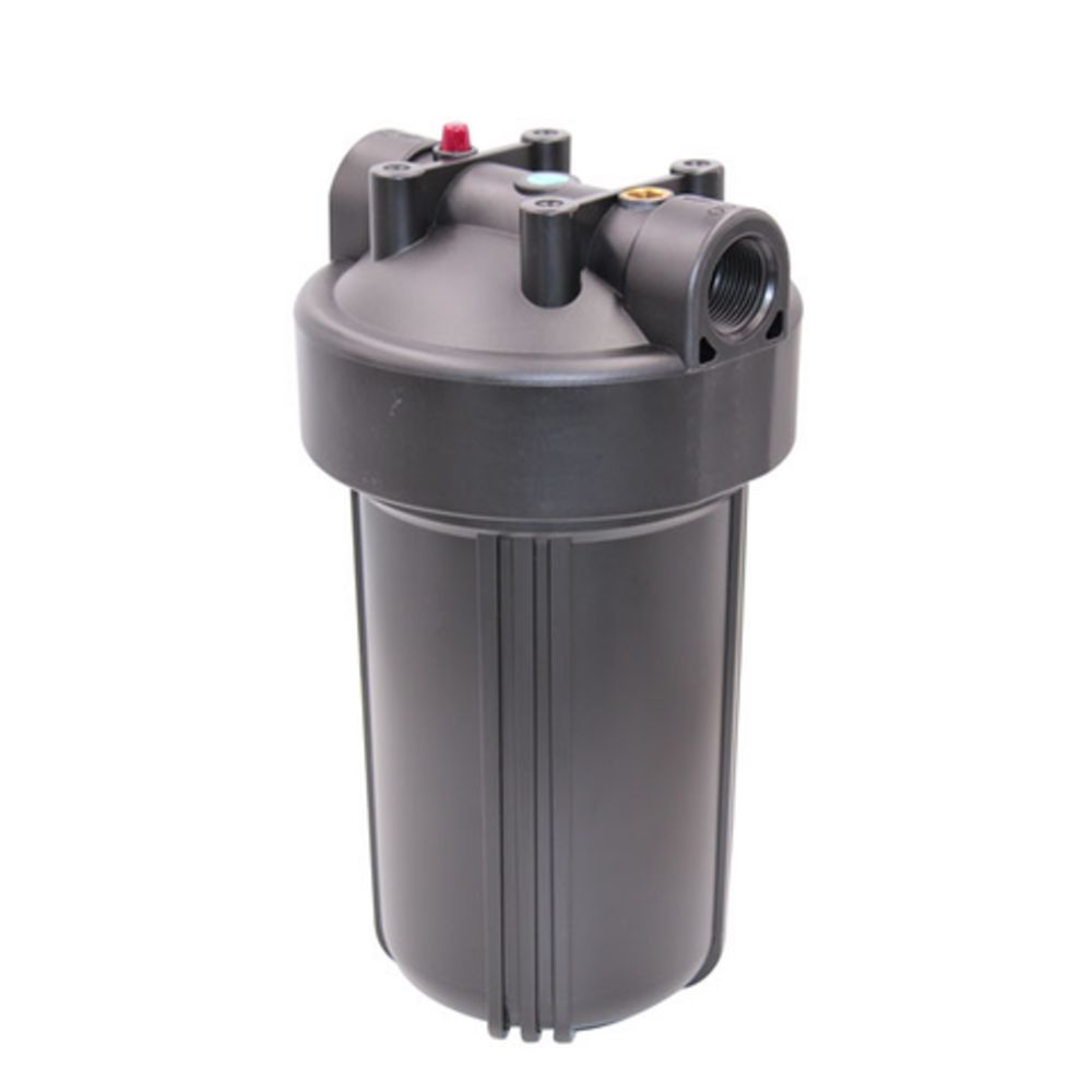10" BB Housing - Black Sump/Cap With Pressure Release - 1" Port