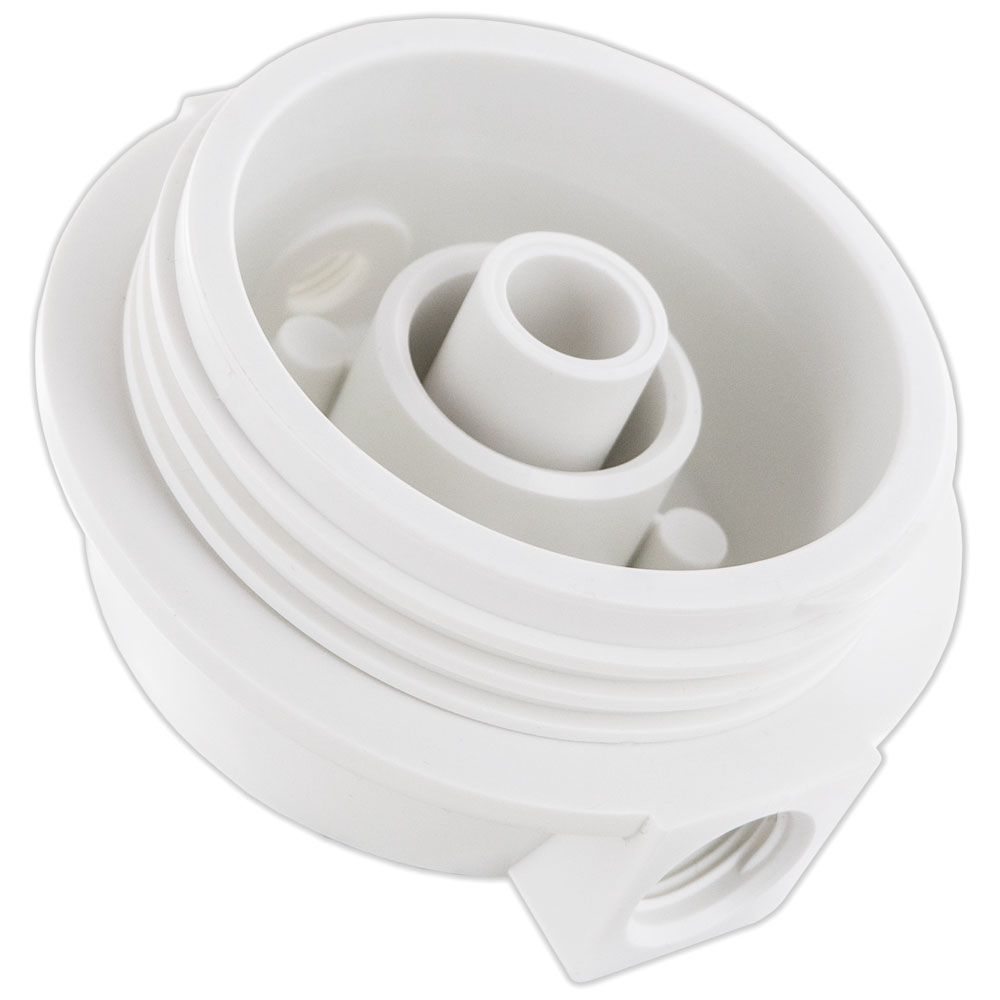 10" Neo-Pure SlimLine Filter Housing Clear Sump/Flat White Cap 1/2" No Pressure Relief