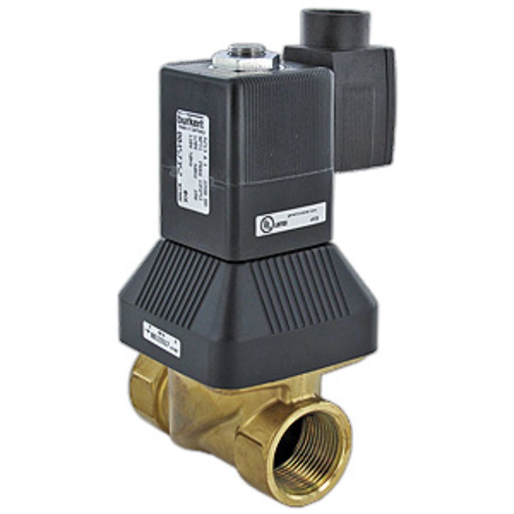 Burkert 2-Way Solenoid Valve Normally Closed 1" FPT 240V