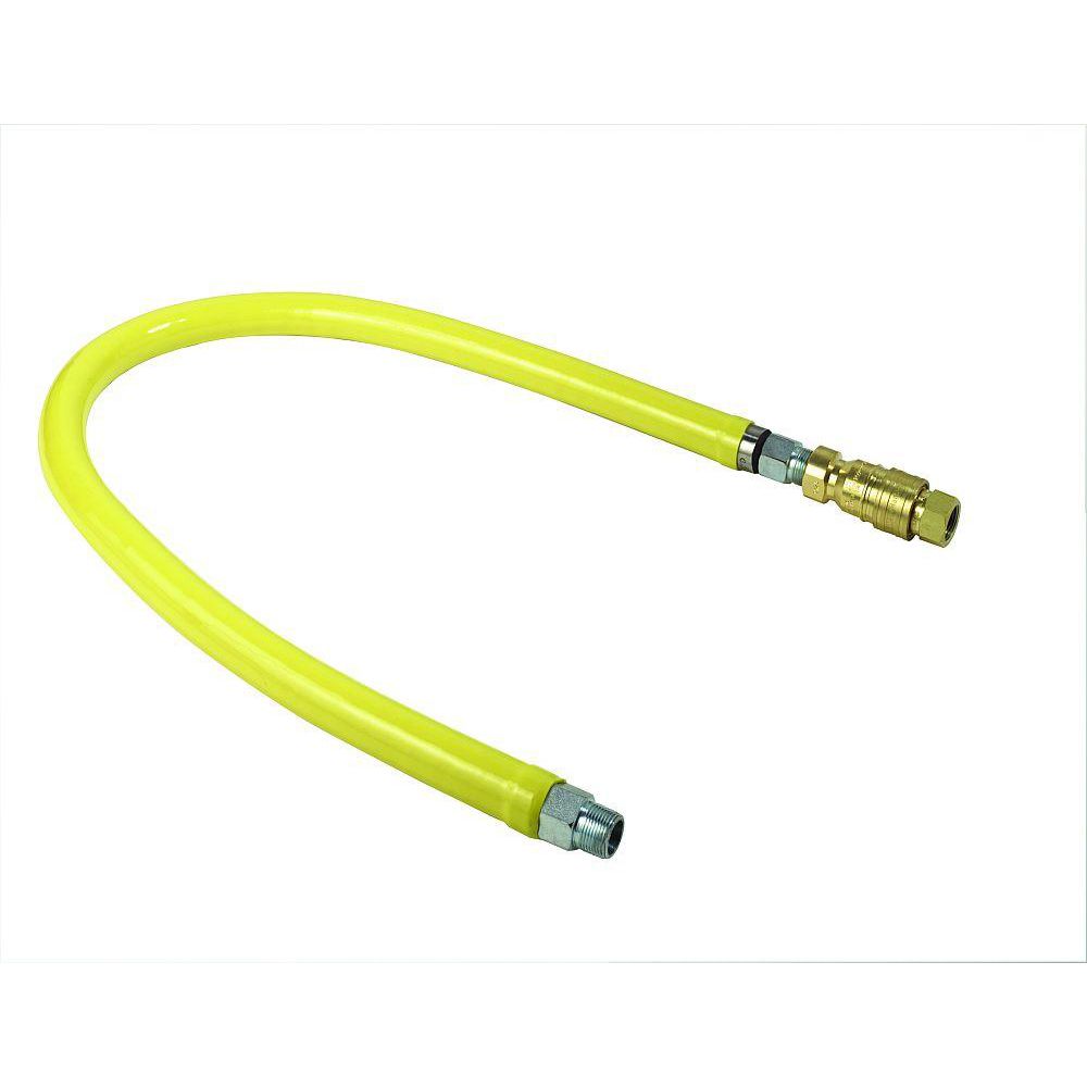 T&S Brass HG-4D-36 Safe-T-Link Gas Hose, Quick Disconnect to FreeSpin, 3/4 NPT x 36"L