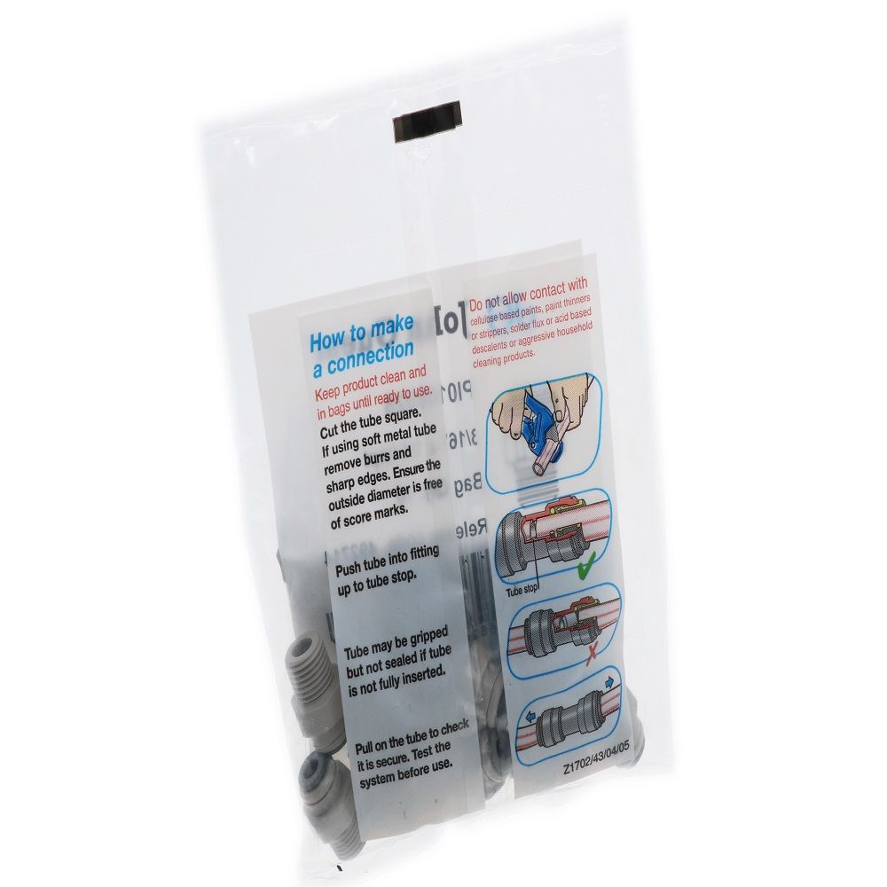 John Guest Male Connector BSPT - 3/16 x 1/4 BSPT