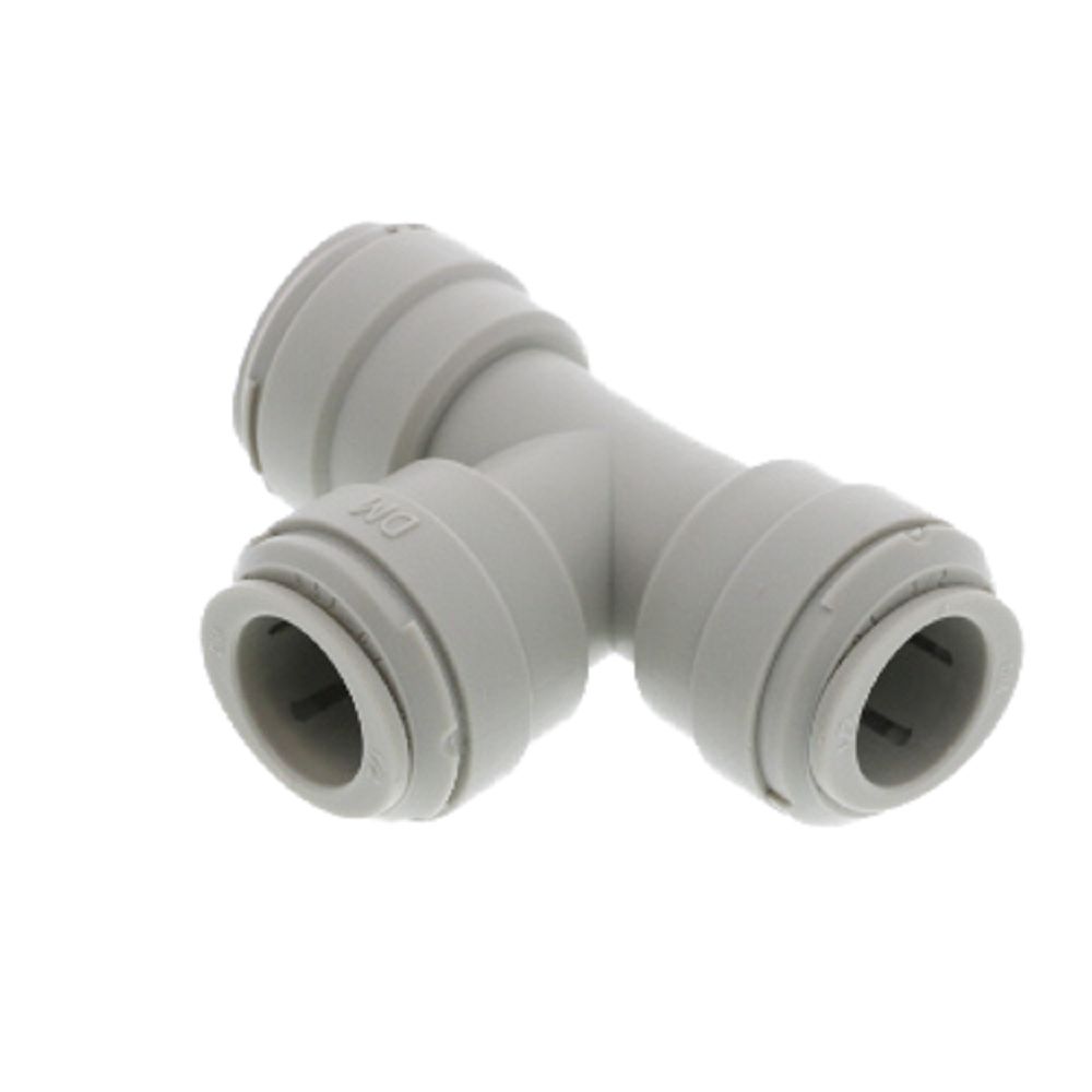 Gray DMfit Union Tee - 1/2" x 1/2" x 1/2" Push-in