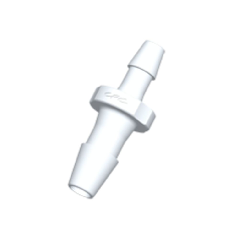 Colder HSR4330 Straight Reducer Fitting, 1/8 HB X 3/32 HB, White Nylon