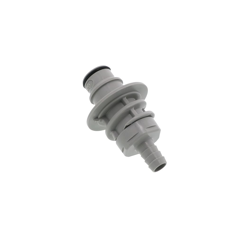 HFCD42612 Valved Panel Mount Hose Barb Coupling Insert 3/8 ID Barb