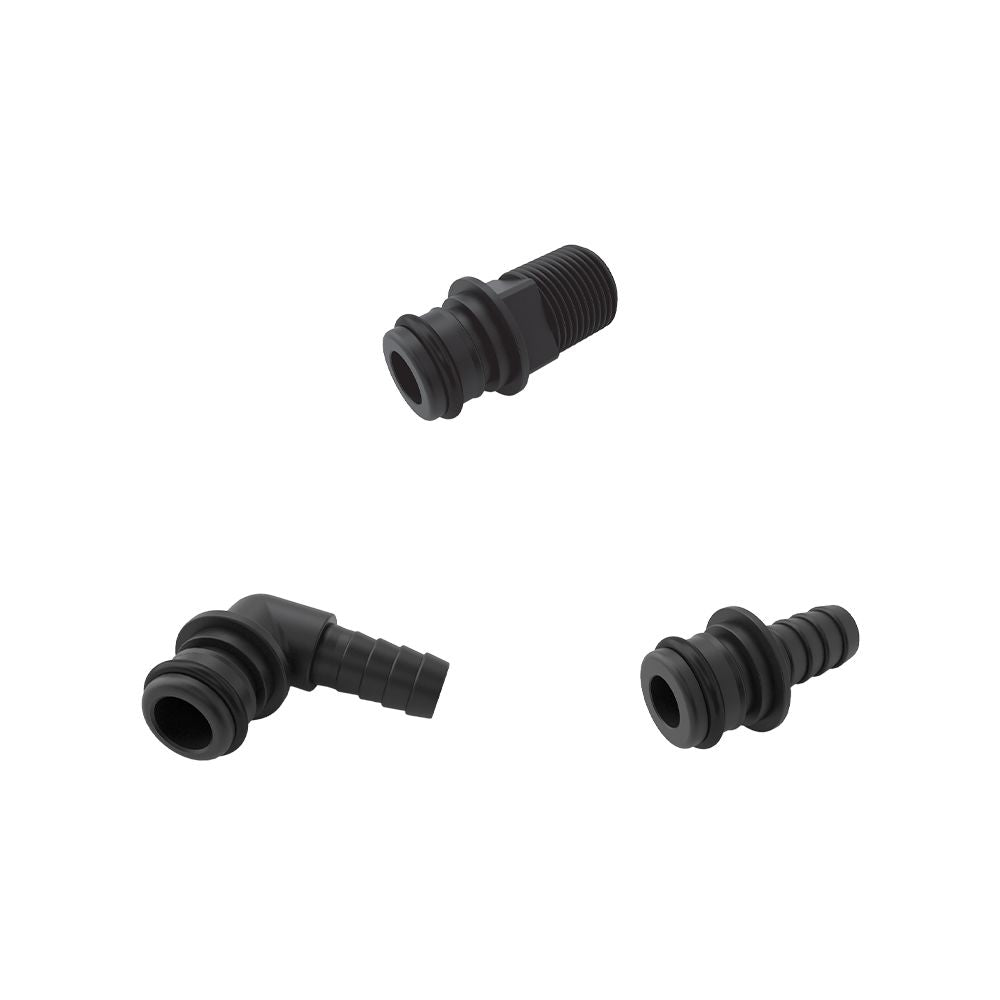 Remco FQ5F-1212 3/4" Quick Attach x 1/2" HB Straight and Elbow Sprayer Fitting Kit