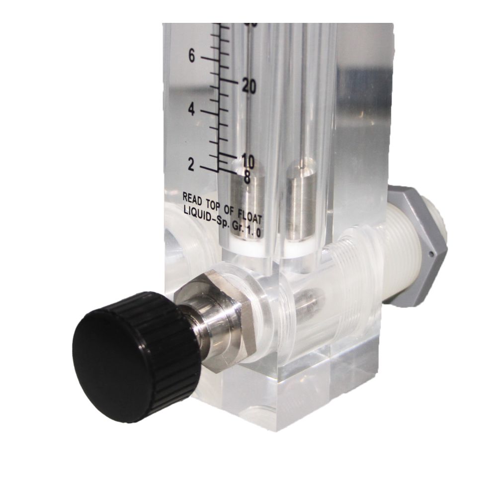 Neo-Pure Adjustable Panel Mount Flowmeter 2-16GPM 1" MNPT