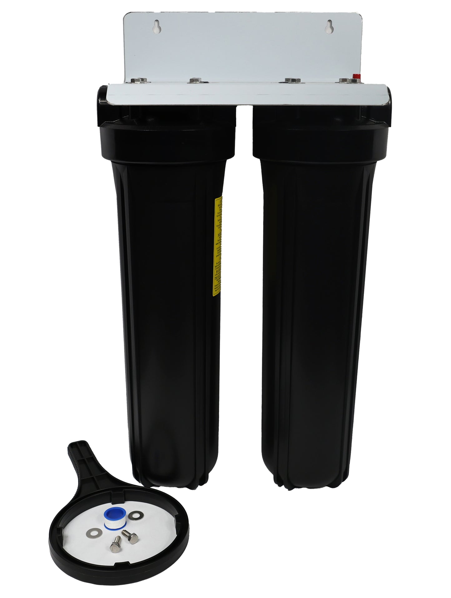 20" Big Flow Twin Series Plumbed Filter Housing DIY 1" FPT