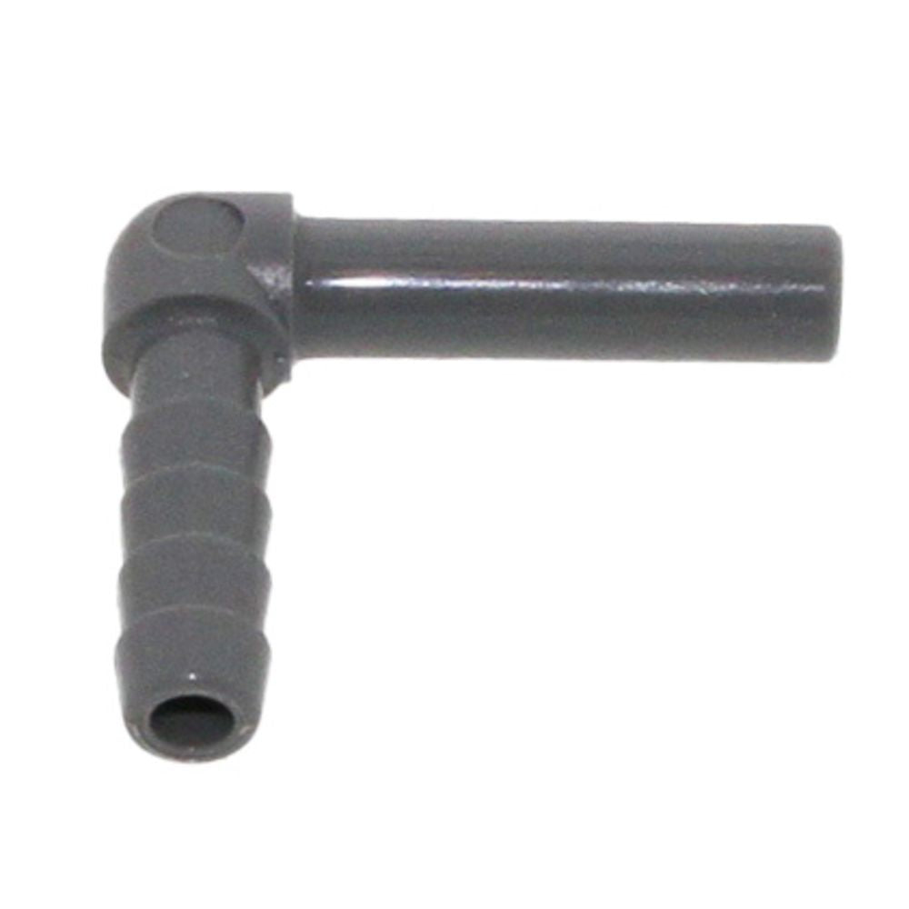 John Guest Stem Elbow Barb Connector - 1/4 OD Stem x 1/4 ID Barb