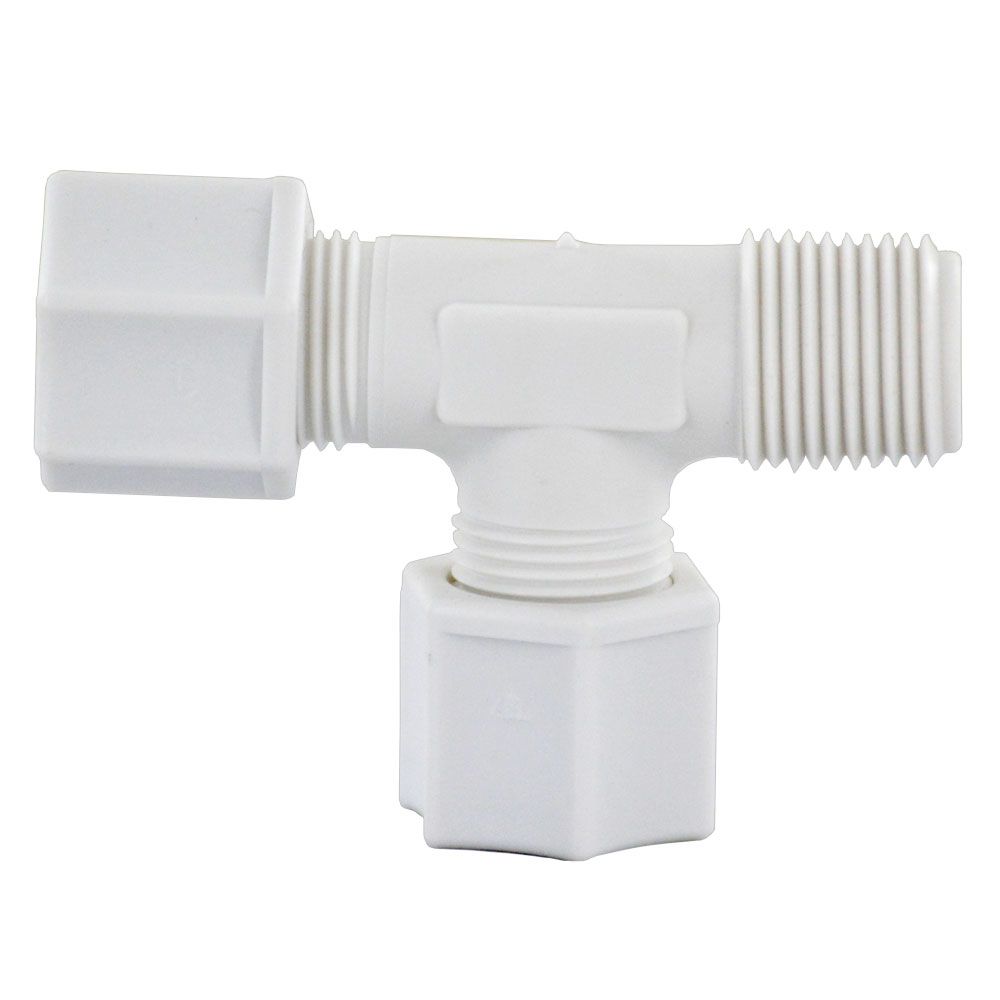 JACO 75-5-4-N-O Nylon Male Run Tee 5/16 OD Tube x 1/4 MPT