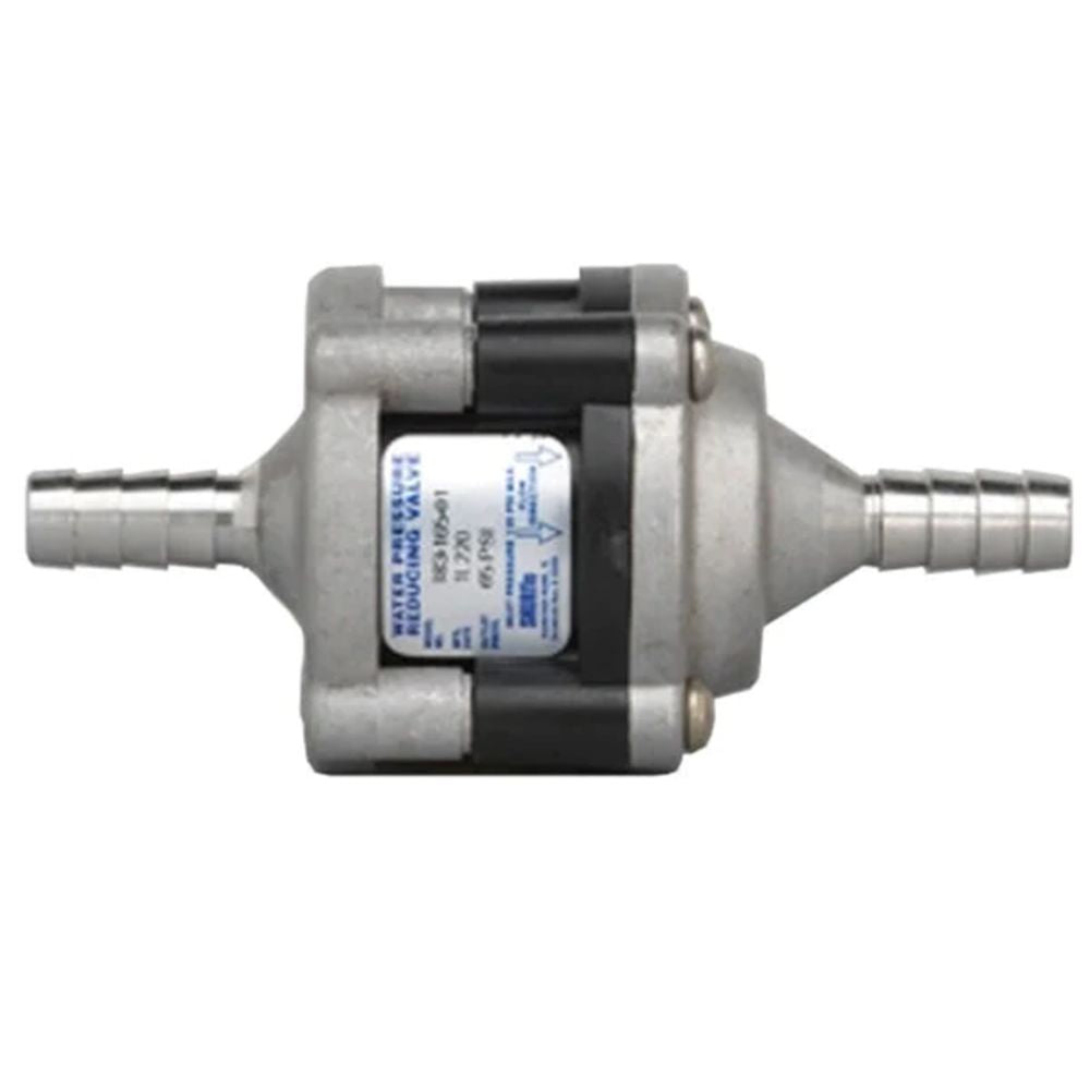 SHURflo 183-150-01 Water Pressure Reducer Valve - 50 PSI - Inlet/Outlet 3/8" Barb - SS Fittings & Body