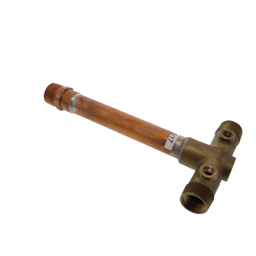 Brass Tank Cross 1" x 3/4" x 10" w/ 1 Tap