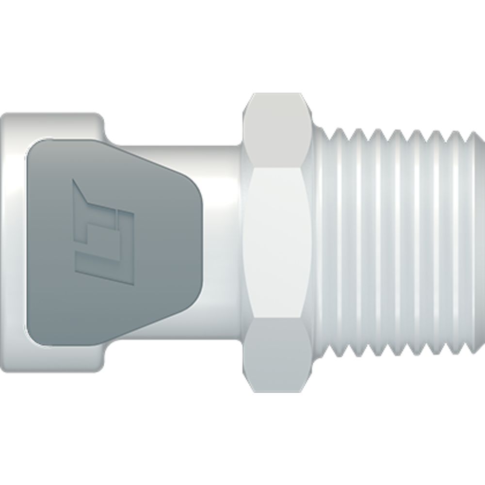 LinkTech 50AC Series Male Thread Female, Valved, 3/8" MNPT, Natural Acetal, Buna N
