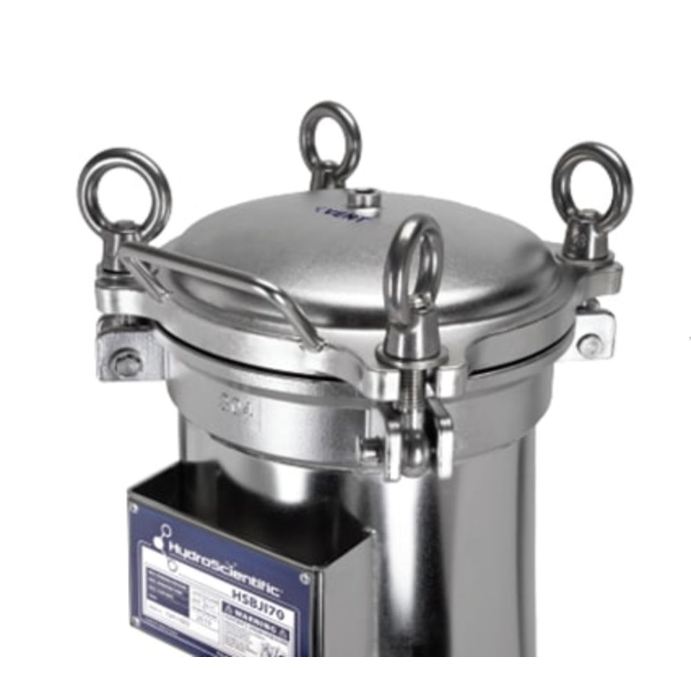 HydroScientific Swing Bolt 40 Jumbo Filter Housing, 2" FNPT 304SS
