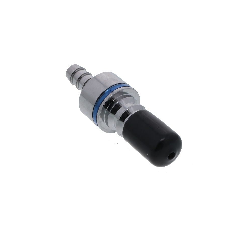 LQ4D22004BLU Valved In-Line Liquid Cooling Coupling Insert 1/4 ID Barb Cool Blue