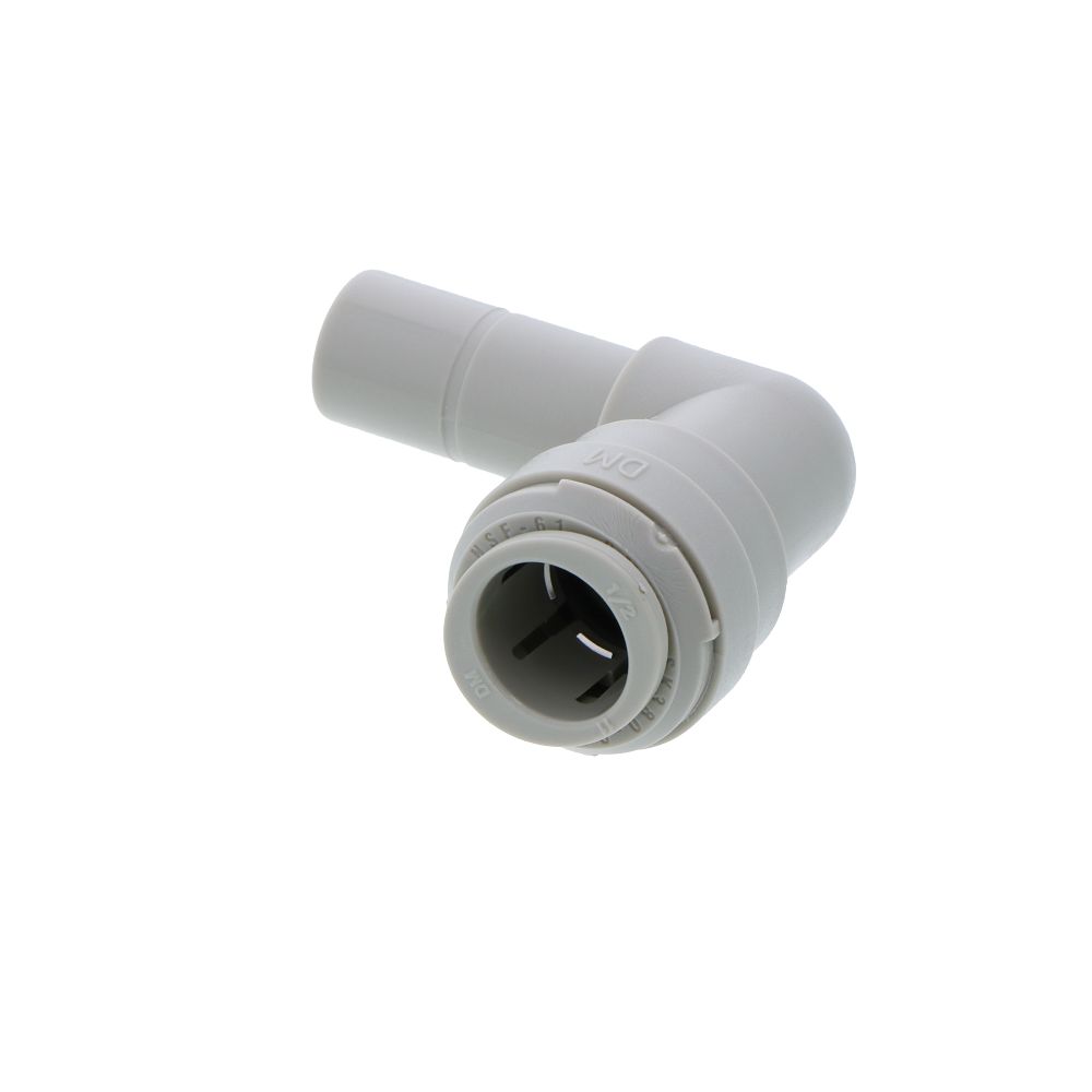 Gray DMfit Plug-In Stem Elbow - 1/2 Tube x 1/2 Stem