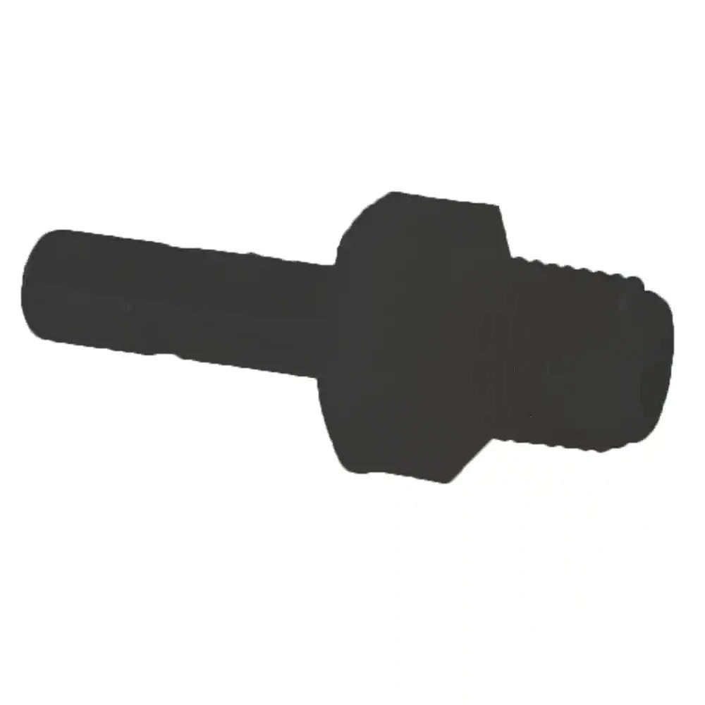 Black Kynar PVDF Tube Stem Adapter Male - 1/4 x 1/8 NPTF
