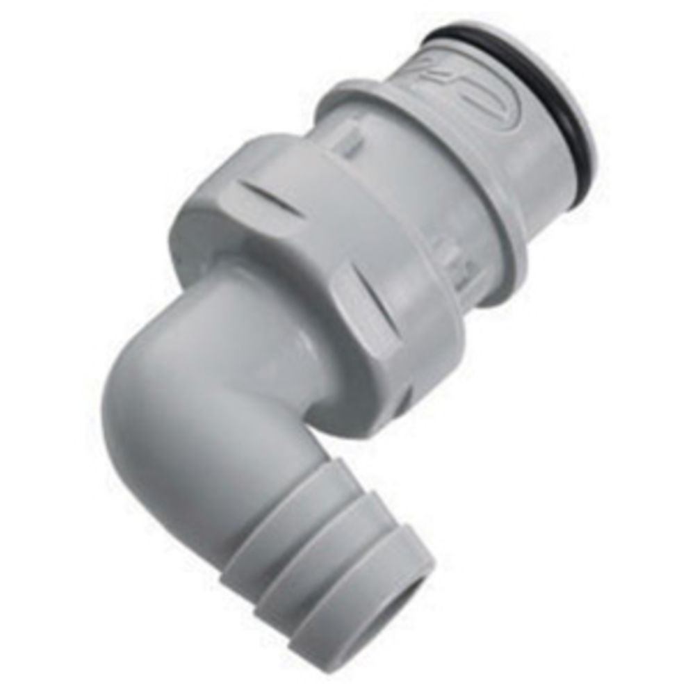 64400 NSF Non-Valved Elbow Hose Barb Coupling Insert 1/2 ID Barb