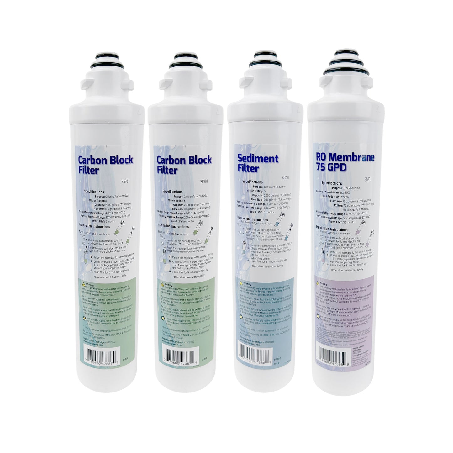 Aqua Flo 41407011 Annual Filter Replacement Kit for QCRO