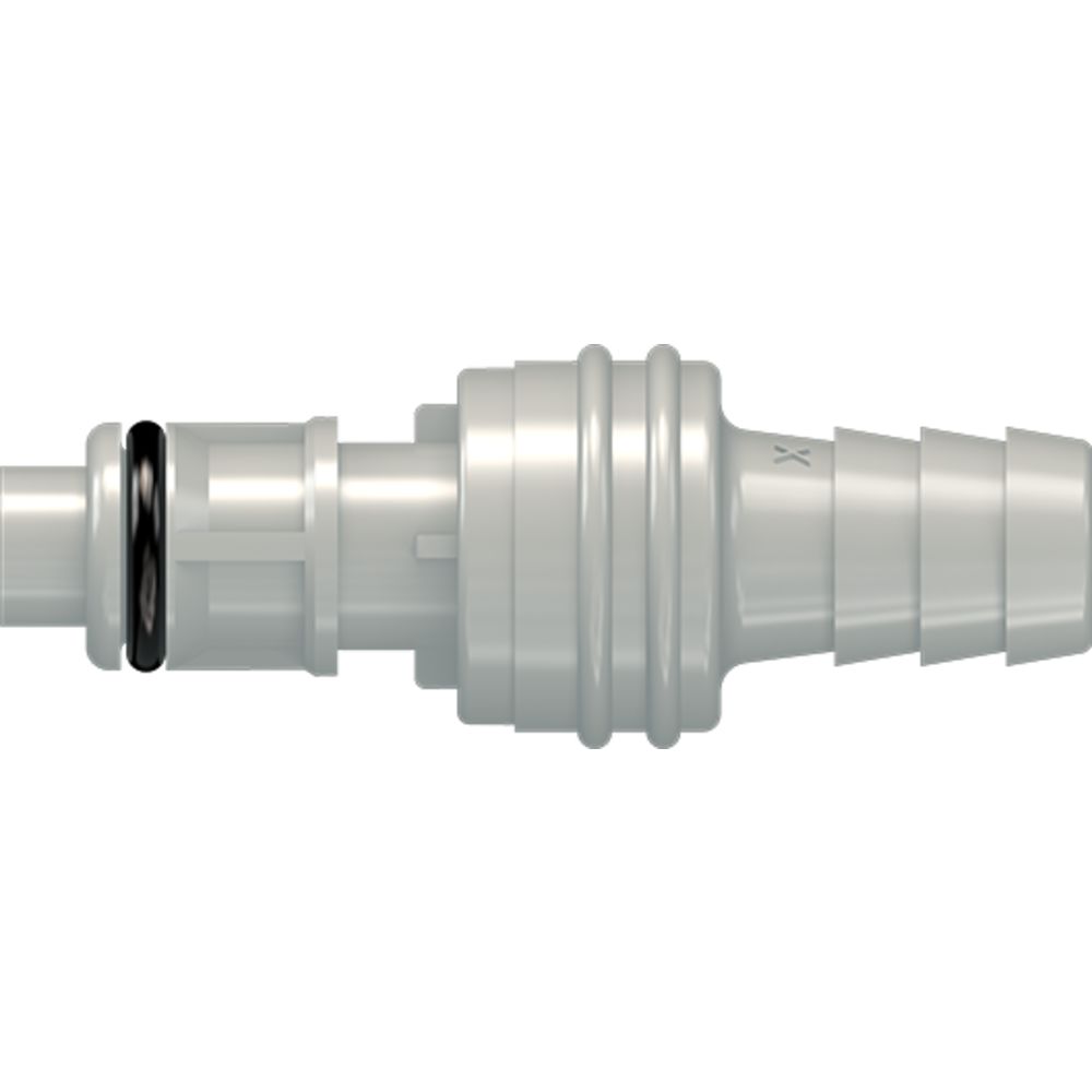 LinkTech 50PP Series Straight Male, Valved, 3/8" HB, Polypropylene, EPDM Hasteloy