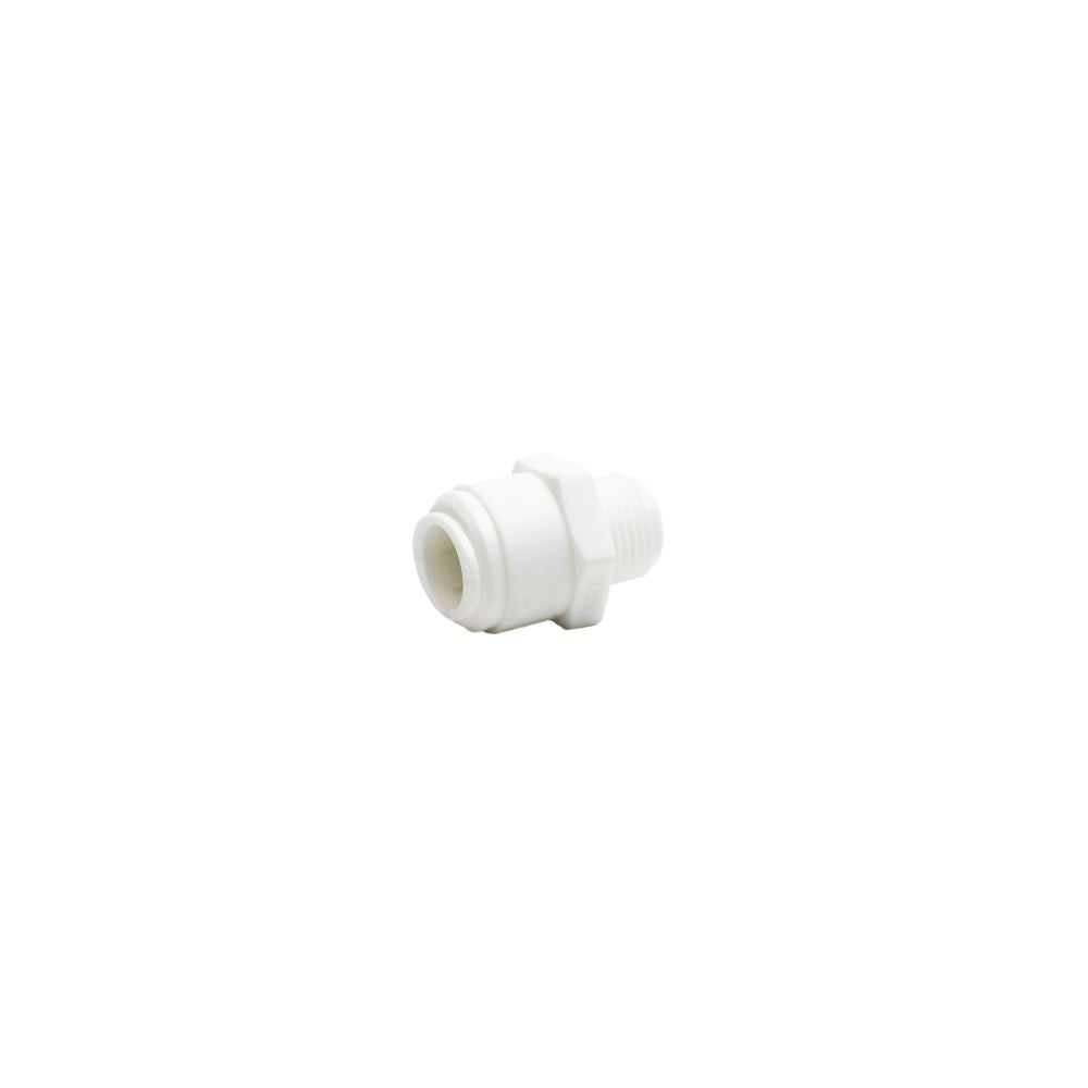 DMfit Male Connector - Tube OD 1/2" Thread 3/8" NPTF Acetal White