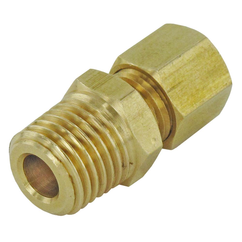 Brass Male Connector 5/16 Compression x 1/4 NPT