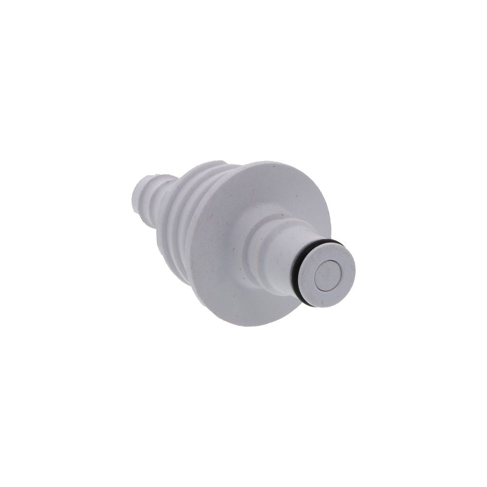 NS4D4200606 ABS Valved Panel Mount Hose Barb Coupling Insert 3/8 ID Barb