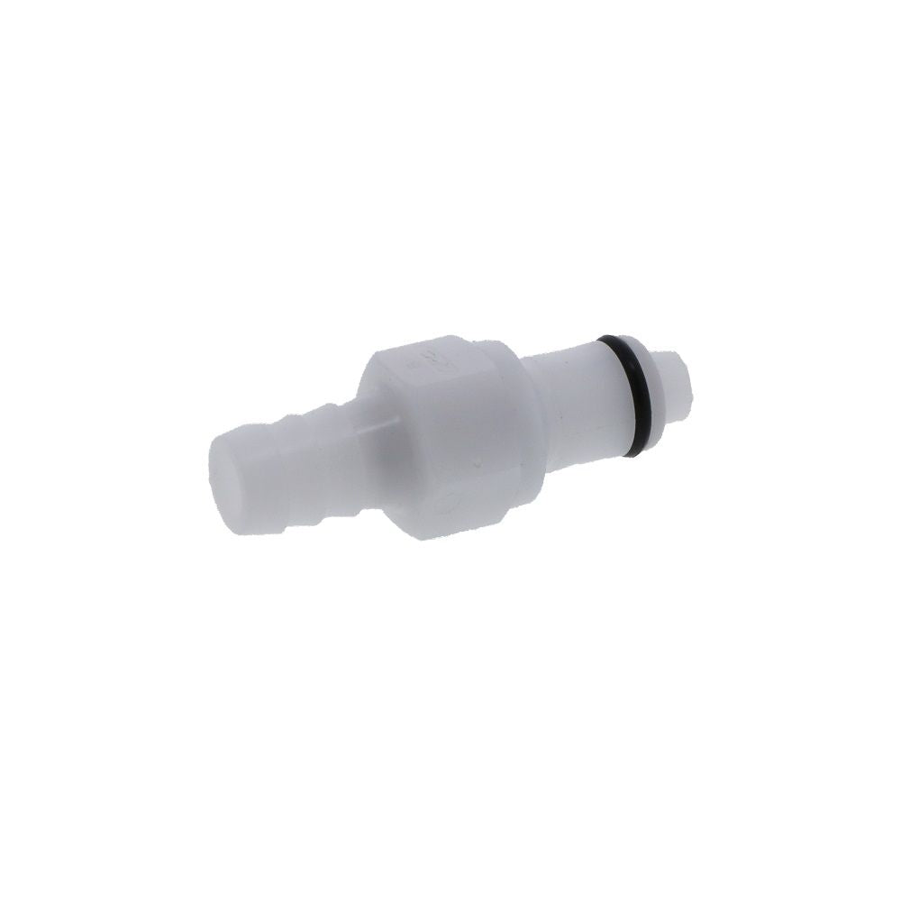 PLCD22006V Valved In-Line Hose Barb Coupling Insert 3/8 ID Barb Viton O-ring