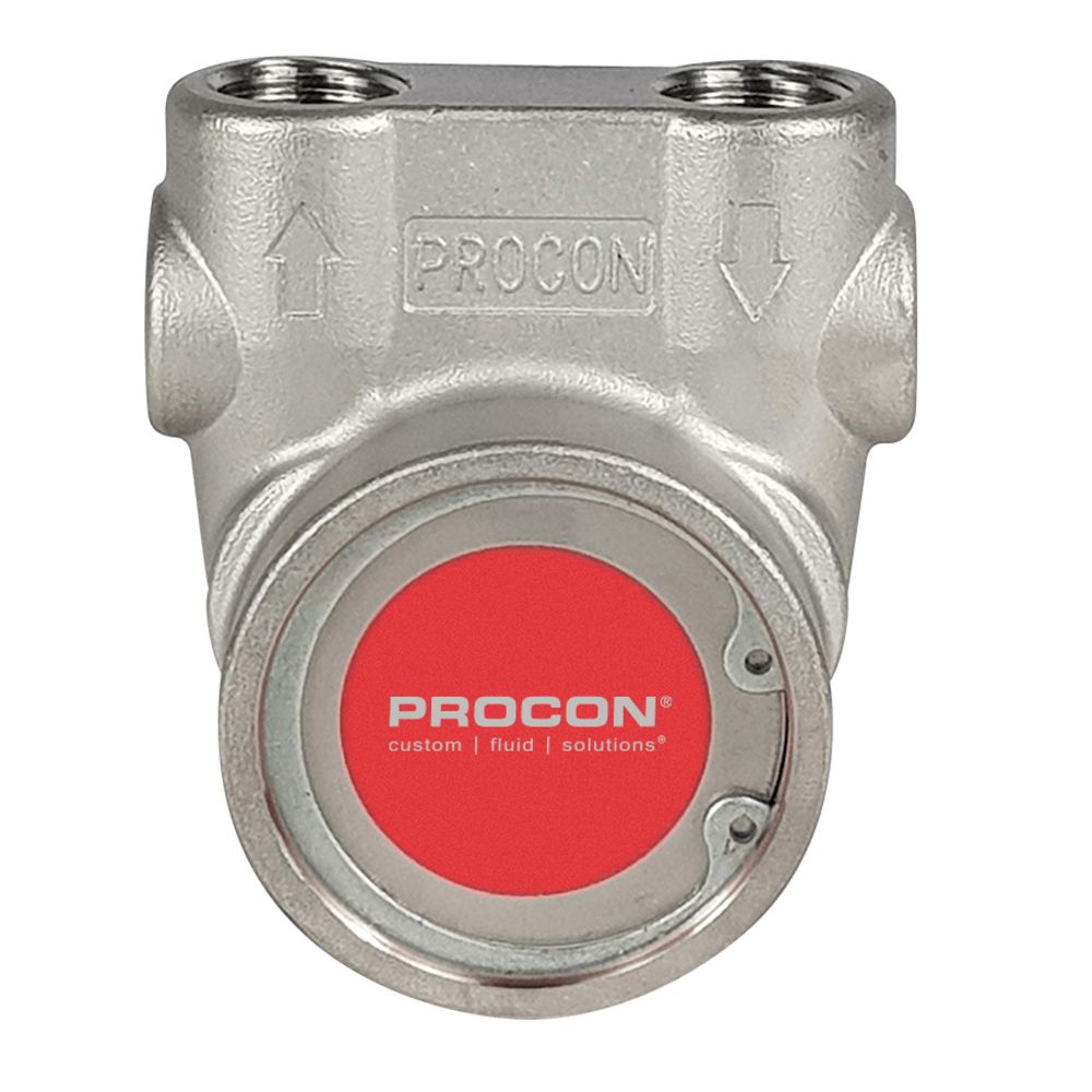 Procon Pump Stainless Steel 35 GPH 3/8" NPT - w/ .188" Flat Drive