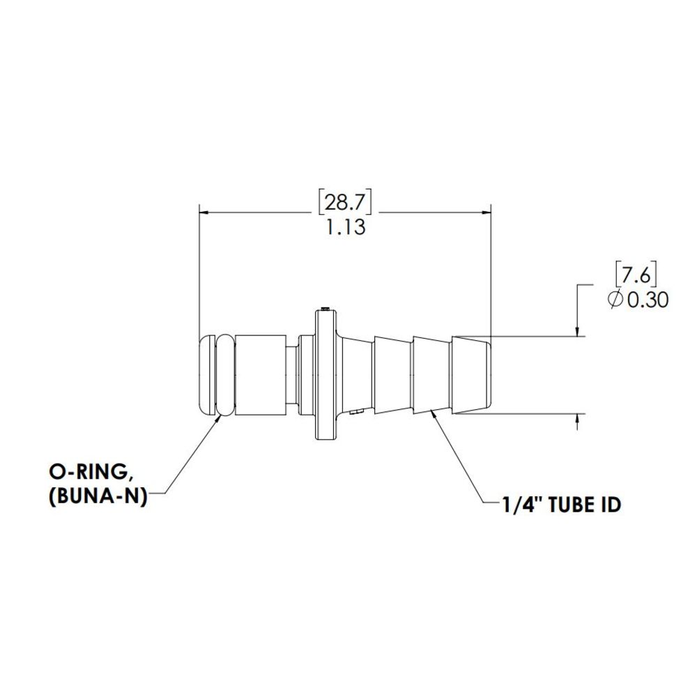 LinkTech 20AC Series In-Line Plug, NV, 1/4" HB