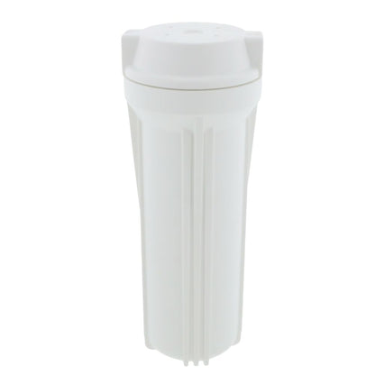 10" Slim Line Filter Housing White Sump/White Flat Cap 1/4" No PR - 1/4" FPT