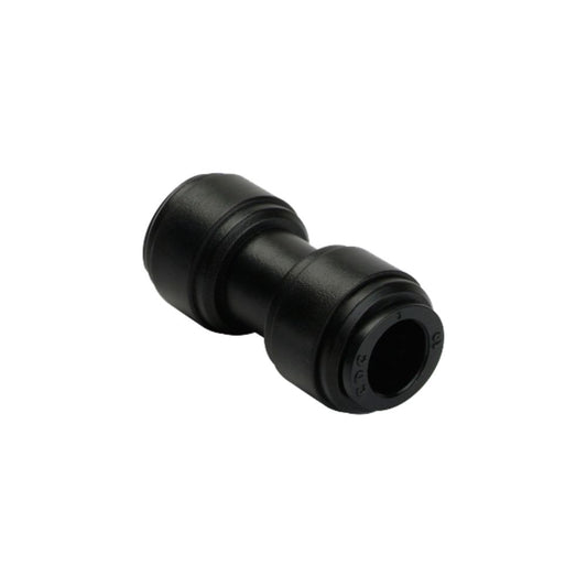 NeoFit - Acetal Black Union Connector 10mm tube x 10mm tube