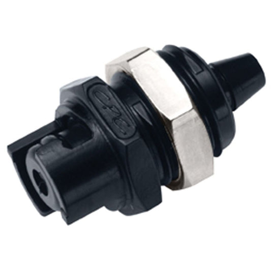 SMMPM02BLK Non-Valved Inline Panel Mount Coupling Insert 1/8 Hose Barb