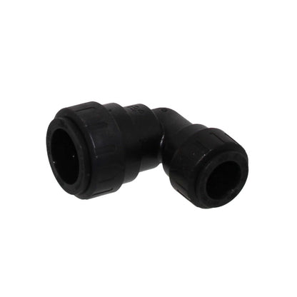 John Guest ProLock Black Reducing Elbow - 1/2 CTS x 3/8 CTS