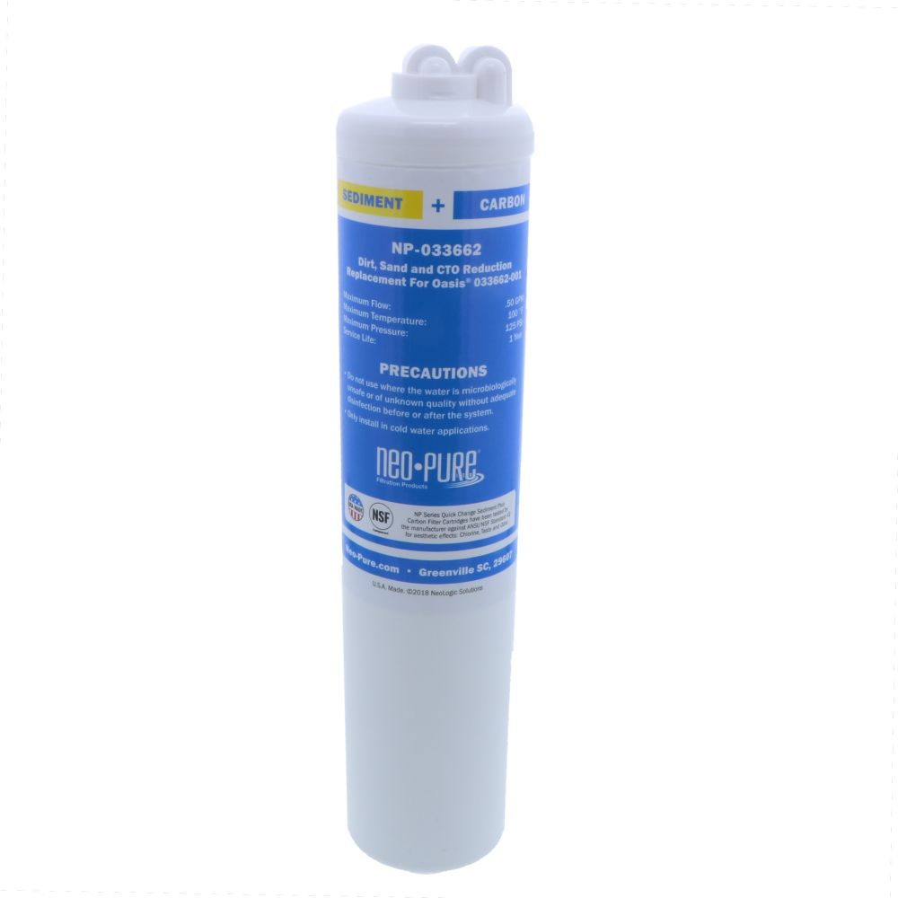 Oasis® Replacement 033662-001 Quick Change Sediment/Carbon Prefilter yellow & blue by Neo-Pure
