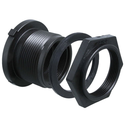 Norwesco 2" Double Threaded Polypropylene Bulkhead Fitting