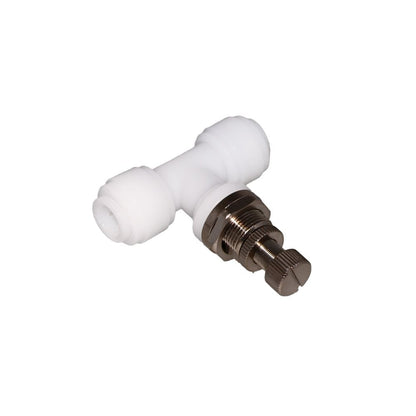 NeoFit - Acetal Natural White Flow Control Bulkhead 1/4" tube