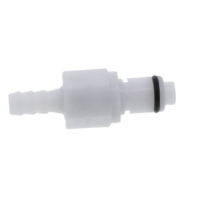 PLCD22004V Valved In-Line Hose Barb Coupling Insert 1/4 ID Barb Viton O-ring