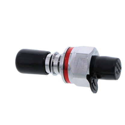 LQ4D46004RED Valved Straight Thread Liquid Cooling Coupling Insert 1/4 SAE-04 Warm Red