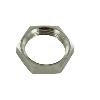 Panel Nut 13/16 Hex x 11/16-24 UNEF Thread - Nickel Brass