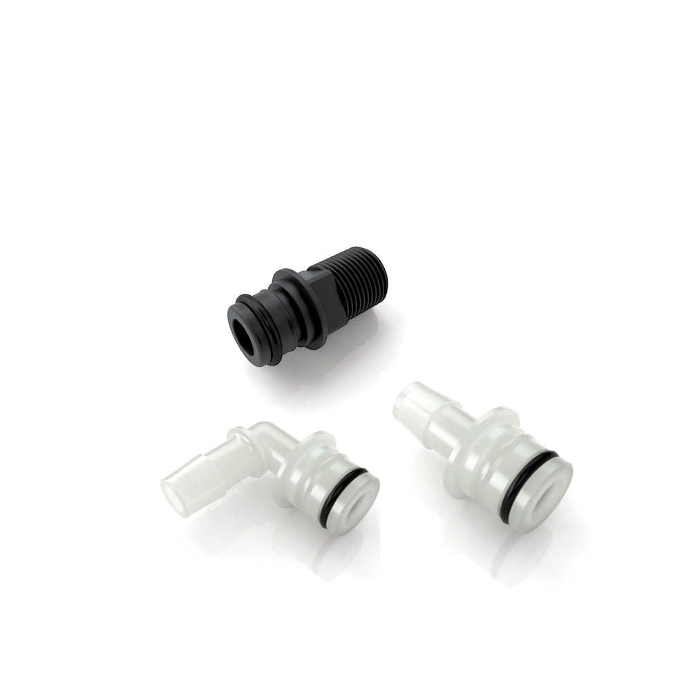 Remco FQ5F-3812 3/4" Quick Attach x 3/8" HB Straight and Elbow Sprayer Fitting Kit
