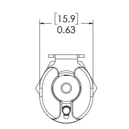 LinkTech PANEL MT SOCKET NV 1/8HB MOLDED BLUE