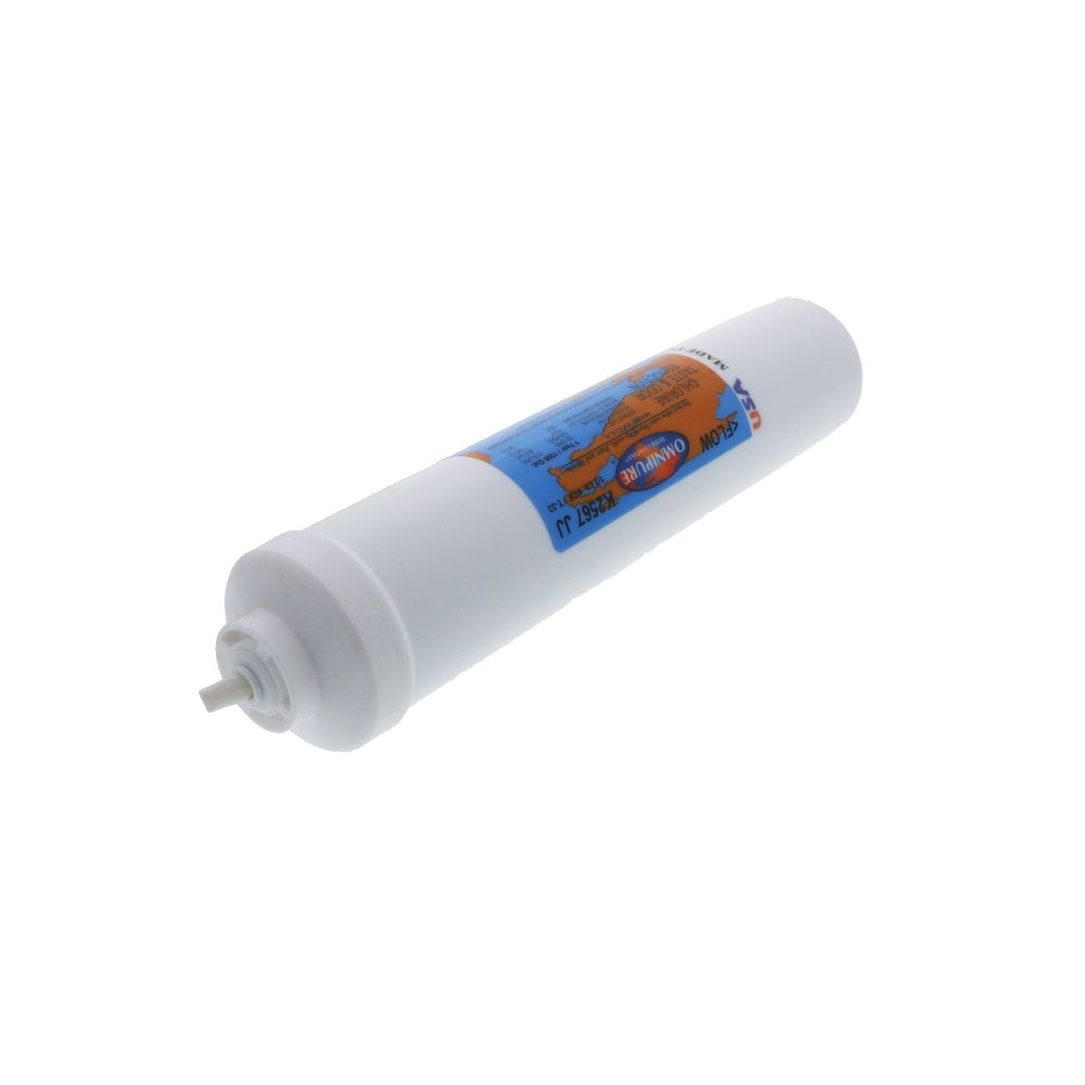 Omnipure Inline K2567-JJ GAC + 0.5lb KDF 55 - 10" x 2" Filter - 1/4" Quick Connect
