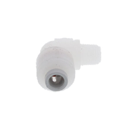 Kynar PVDF Male Elbow - 1/4 x 1/8 NPTF